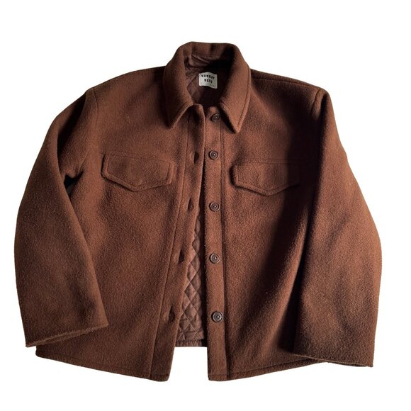 Aritzia Sunday Best Cropped Brown Jacket - Picture 1 of 3